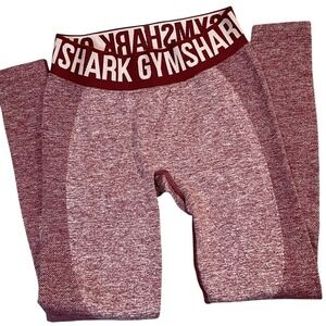 Gymshark Seamless Leggings Womens XS Burgundy Red High Rise Elastic Workout Yoga